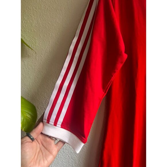 New Adidas Originals Adicolor 3-Stripes V-Neck Maxi Dress - Size XL - Picture 12 of 15